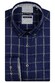 Giordano Ivy Two Tone Wide Twill Check Overhemd Navy-Groen