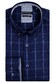 Giordano Ivy Two Tone Wide Twill Check Shirt Navy-Blue