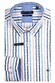 Giordano Ivy Waterbrush Stripe Pattern Overhemd Oranje-Blauw