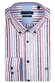 Giordano Ivy Watercolor Stripes Overhemd Rood-Blauw