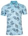 Giordano John Leaves Pattern With Slub Poloshirt Turquoise