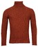 Giordano Roll Neck Fantasy Cable Knit Wool Blend With Cashmere Pullover Brique
