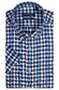 Giordano Small Twill Check League Button Down Overhemd Blue-Taupe