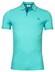Giordano Toby Piqué Solid Subtle Collar Logo Contrast Polo Turquoise