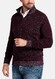 Giordano Zip Pullover Knit Uni Structure Pullover Burgundy