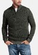 Giordano Zip Pullover Knit Uni Structure Pullover Olive Green