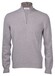 Gran Sasso Cashmere Blend Mock Zip Pullover Light Grey