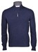 Gran Sasso Cashmere Blend Mock Zip Pullover Royal Blue