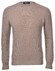 Gran Sasso Cashmere Ribbed Structure Crew Neck Pullover Hazel