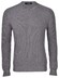 Gran Sasso Cashmere Ribbed Structure Crew Neck Trui Grijs