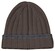 Gran Sasso Striped Luxury Cashmere Rib Knit Cap / Beanie Brown