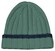 Gran Sasso Striped Luxury Cashmere Rib Knit Cap / Beanie Green