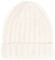 Gran Sasso Uni Color Luxury Cashmere Rib Knit Cap / Beanie White