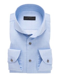 John Miller Fine Cotton Cutaway Mouwlengte 7 Overhemd Licht Blauw