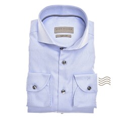 John Miller Fine Weave Cutaway Tailored Fit Overhemd Licht Blauw