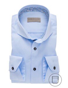 John Miller Modern Cutaway Cotton Overhemd Licht Blauw