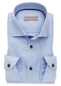 John Miller Uni Slim Non Iron Overhemd Licht Blauw