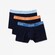 Lacoste Contrast Waistband Casual Trunks 3Pack Ondermode Navy-Overview-Mandarine