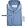 Ledûb Cotton Jersey Stretch Shirt Overhemd Midden Blauw