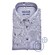 Ledûb Flannel Button-Down Modern Fit Overhemd Midden Blauw