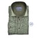 Ledûb Linen Look Wide-Spread Modern Fit Overhemd Donker Groen