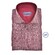 Ledûb Linen Look Wide-Spread Modern Fit Overhemd Donker Rood