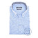 Ledûb Linen-Mix Plain Floral Collar Contrast Overhemd Licht Blauw