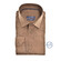Ledûb Stretch Weave Semi-Spread Modern Fit Shirt Dark Brown Melange