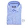 Ledûb Stretch Weave Semi-Spread Slim Fit Overhemd Midden Blauw