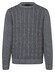 Maerz Cable Knit Extrafine Merino Garment Dye Pullover Grey Rock