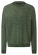 Maerz Crew Neck Wool Rib Knit Pullover Dark Green