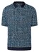 Maerz Fantasy Pattern Merino Blend Short Sleeve Pullover Polo Collar Trui Navy