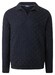 Maerz Fine Knit Check Pattern Merino Extrafine Pullover Navy
