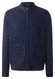 Maerz Knit Texture Cardigan Garment Dyed Cardigan Navy