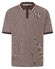 Maerz Subtle Structure Contrast Stripes Polo Chocolate