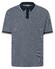 Maerz Subtle Structure Contrast Stripes Polo Navy