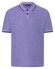 Maerz Subtle Structure Contrast Stripes Polo Violet Sky