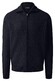 Maerz Uni Color Texture Knit Cardigan High Zip Cardigan Navy