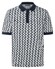 Maerz Zig-Zag Jacquard Cotton Polo Navy