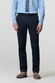 Meyer New York Fine Texture Organic Cotton Flat-Front Chino Pants Dark Evening Blue