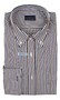 Paul & Shark Soft Touch Cotton Poplin 2 Tone Stripe Shirt Blue-Brown