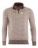 Paul & Shark Wool Half Zip Velours Contrast Pullover Driftwood