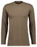 Ragman Long Sleeve Round Neck Cotton T-Shirt Mocca