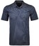 Ragman Softknit Fine Jacquard Pattern Polo Marine