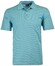 Ragman Softknit Fine Stripe Easy Care Poloshirt Aqua Green