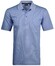 Ragman Softknit Fine Stripe Easy Care Poloshirt Blue