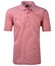 Ragman Softknit Fine Stripe Easy Care Poloshirt Coral Melange