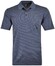Ragman Softknit Fine Stripe Easy Care Poloshirt Dark Azure
