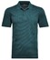 Ragman Softknit Fine Stripe Easy Care Poloshirt Dark Bluegreen