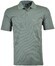 Ragman Softknit Fine Stripe Easy Care Poloshirt Reed Green